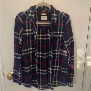 American Eagle Outfitters Blue and Red Plaid Shirt